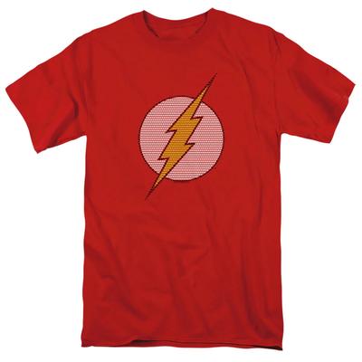 T-shirt Homme Rouge Petits Logos Flash DC Officiellement Licencié