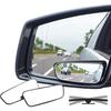 Ampper Rectangle Blind Spot Mirror, HD Glass ABS Housing Convex Wide Angle Rearview Blindspot Car Mirror for Car SUV and Truck (Framed, Pack of 2)