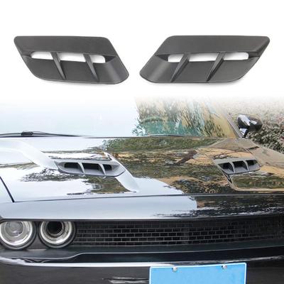 Cobertura Preta Fosca para Entrada de Ar no Capô Exterior para Dodge Challenger 2015-2022