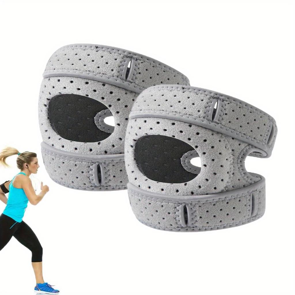 2pcs Sports Kneepads Men's Patella Belt Spring and Summer Silicone Fitness Running Professional Protection Knee Joints Breathable and Light.