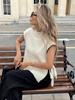 Women's Sleeveless Color Block Sweater Vest with Bow Tie Design (2026)