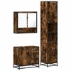 VidaXL 3-piece Bathroom Furniture Set Smoked Oak Wood, Bathroom Cabinet, Storage Cabinet of 3301107