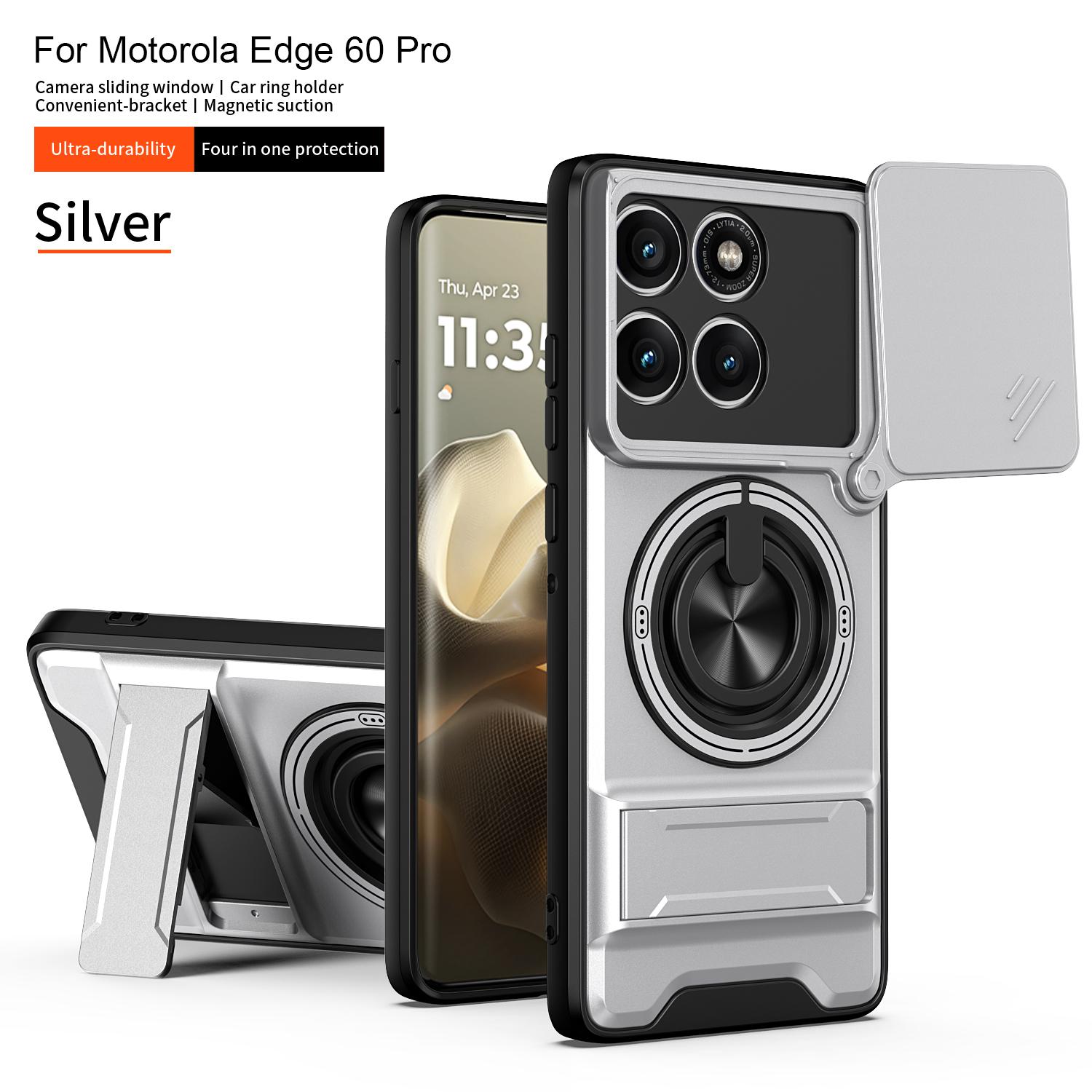 

For Motorola Edge 60 Pro Case Moto edge 60 Pro Cover Magsafe Magnetic Fold Holder Military Armor Camera Protection Cover Motorola Edge 60 Pro