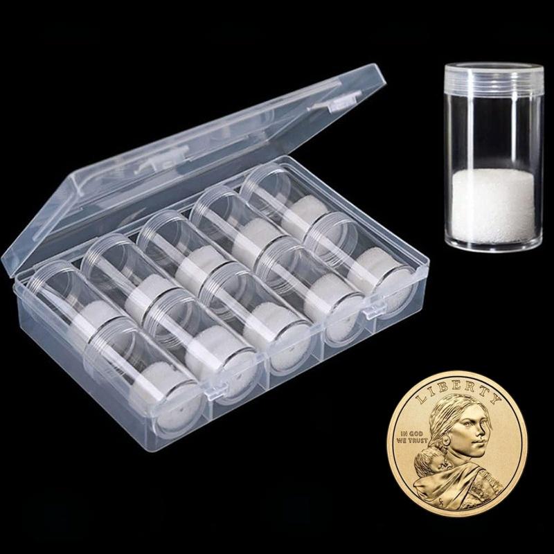 New 30mm Clear Plastic Roll Coins Storage Tube Protective Tube Holder Coins Collect Protect Gross Ware Tools