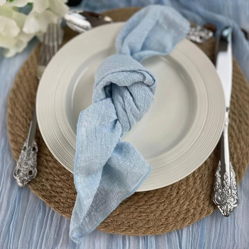 2PCS Soft Lock Edge Napkins Minimalist Gauze Napkins Table Towels Bamboo Knot Napkins  Table Setting