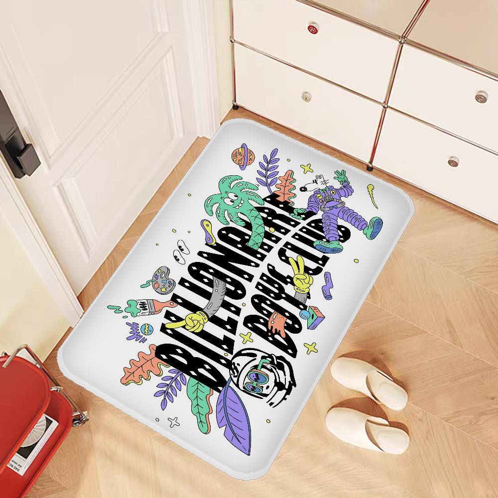 B-Billionaire Boys Club Fashion Bathroom Mat Anti-slip Absorb Water Long Strip Cushion Bedroon Mat Welcome Doormat
