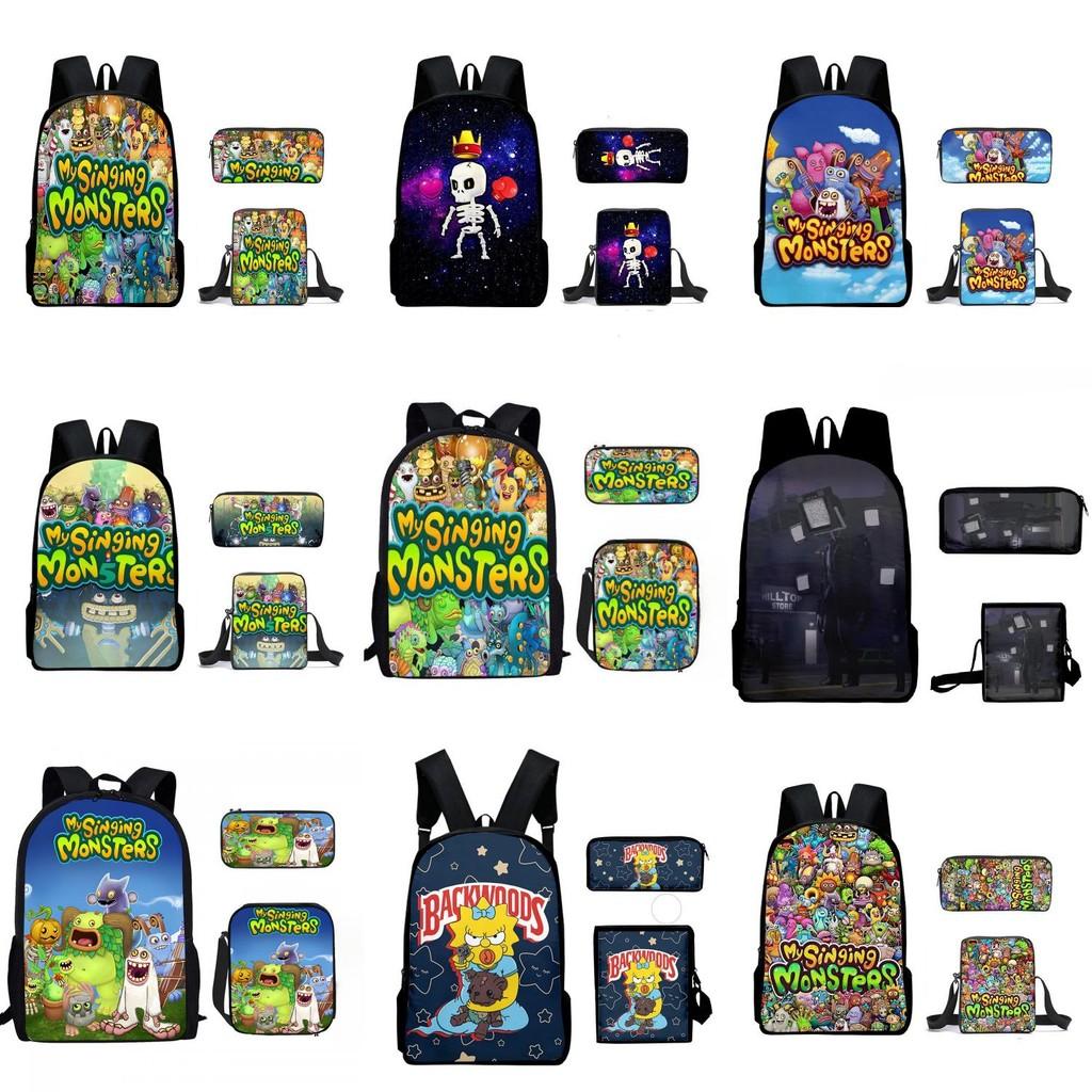 Singing My Monsters Childrens School Bag Three Piece Suit Suitable Gift For