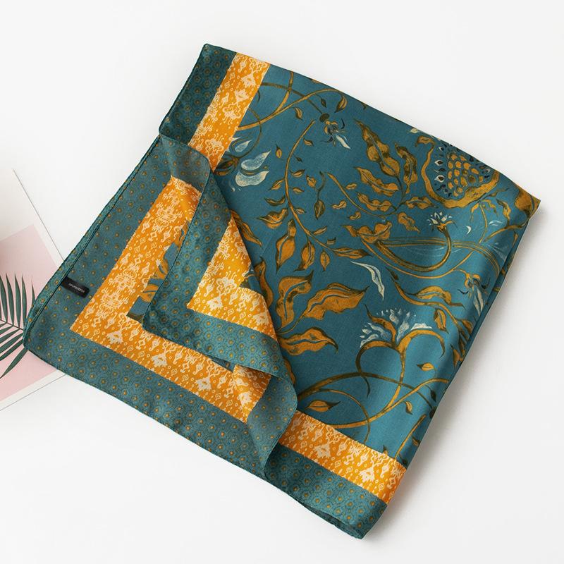 

Маленький цветочный 70 маленький квадратный шарф женский высококачественный шарф модный повседневный принт имитация шелкового шарфа 70cm*70cm