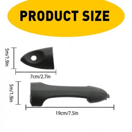 2X Door Exterior Handle Front 2000-2007 For Ford Driver Side Focus 4-Door Sedan