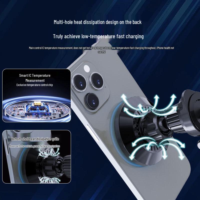 Magnetic Air Vent Wireless Car Charger for Apple Phones