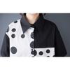 DIMANAF 2025 Plus Size New Summer Blouse Short Sleeve Vintage Polka Dot Printing Casual Women Loose Tops Shirts
