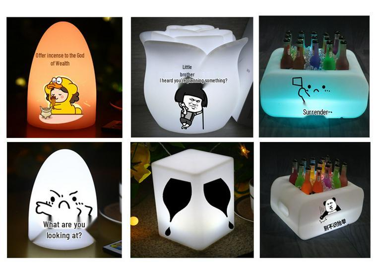 LED Ice Bucket with Logo - Illuminated Champagne and Wine Holder for Events and Exhibitions