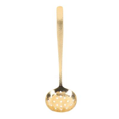 Suppenkelle Langlebiges Messing Elegant Helle Goldfarbe Ausgewogenes Gewicht Multifunktionale Kelle Löffel für Zuhause Küche Kochen
