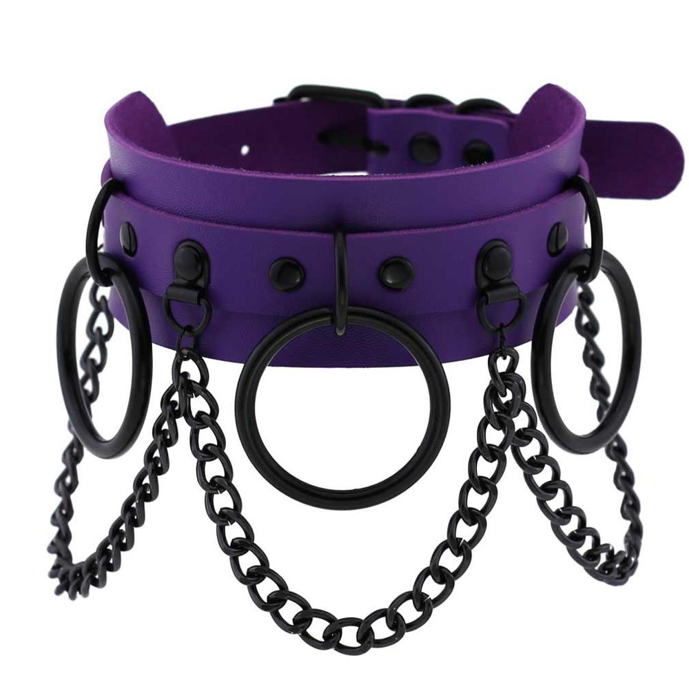 Black Gothic Punk Choker Goth Chain Collar Dark Fashion Leather Chocker Harajuku Rock Necklace Witch Grunge Festival Accessories High Quality