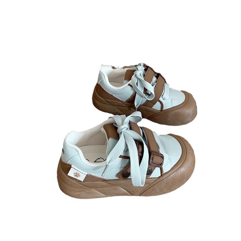 Zhao Ruth's original platform white shoes, new student campus versatile bread shoes, casual sports shoes