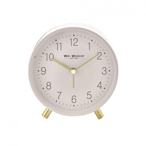 Hometime Alarm Clock Metal Feet Light & Snooze - White
