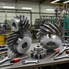 2M 3M 10T-30T High Torque 45° L/R Rotation Helical Gears Interlocking Machined Bore 180° Drive for Industrial Machinery