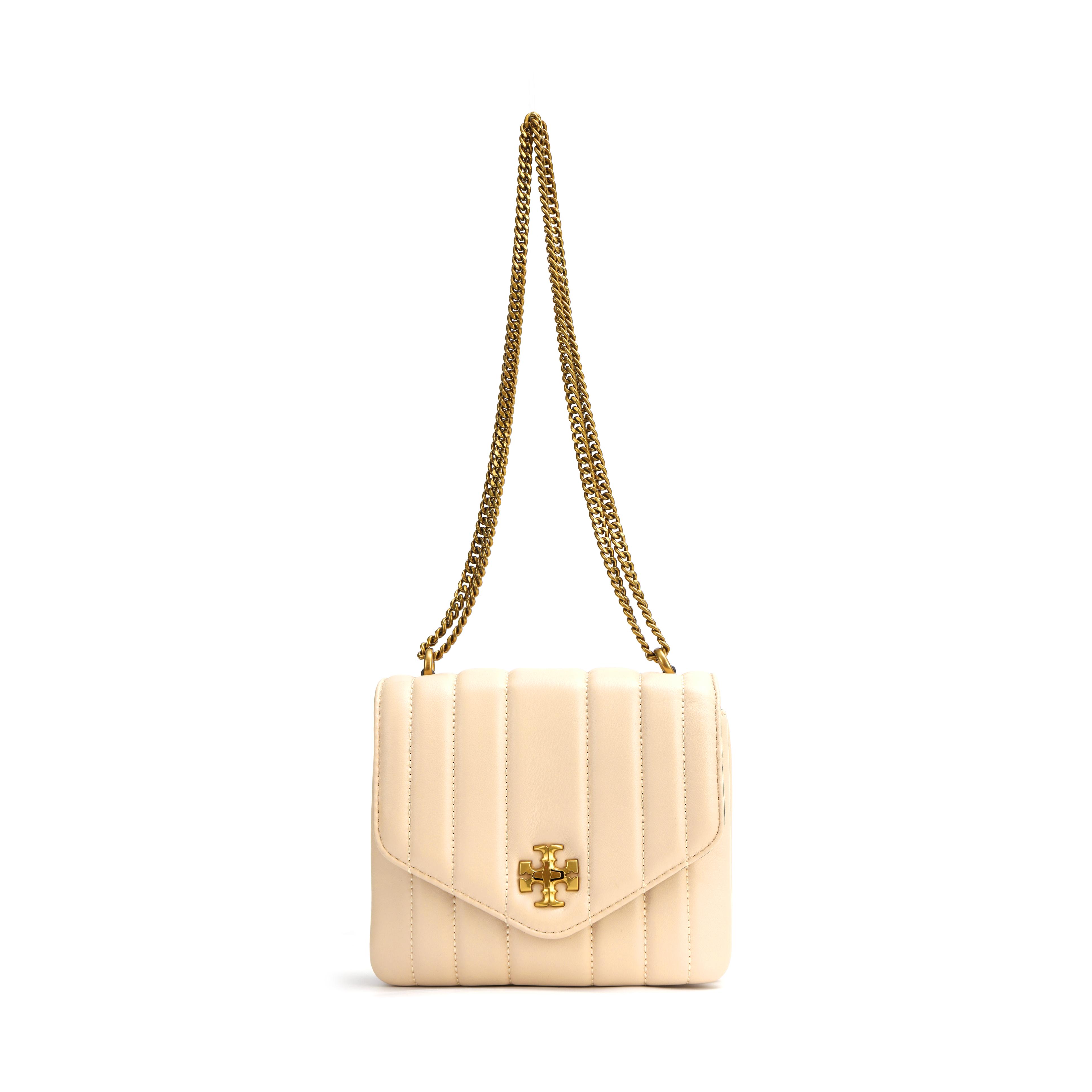 

Tory Burch Kira Multi-Layer Quilted Chain Crossbody Bag Small Women bags White 143159-724 Basic Set (Bag+Dust Bag)