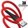 Câble de chargeur USB pour iPhone15 14 13 12 11 Pro X XR XS Max 5 6 s 6s 7 8 Plus, charge rapide, fil Long et court, cordon de données pour téléphone, 3m