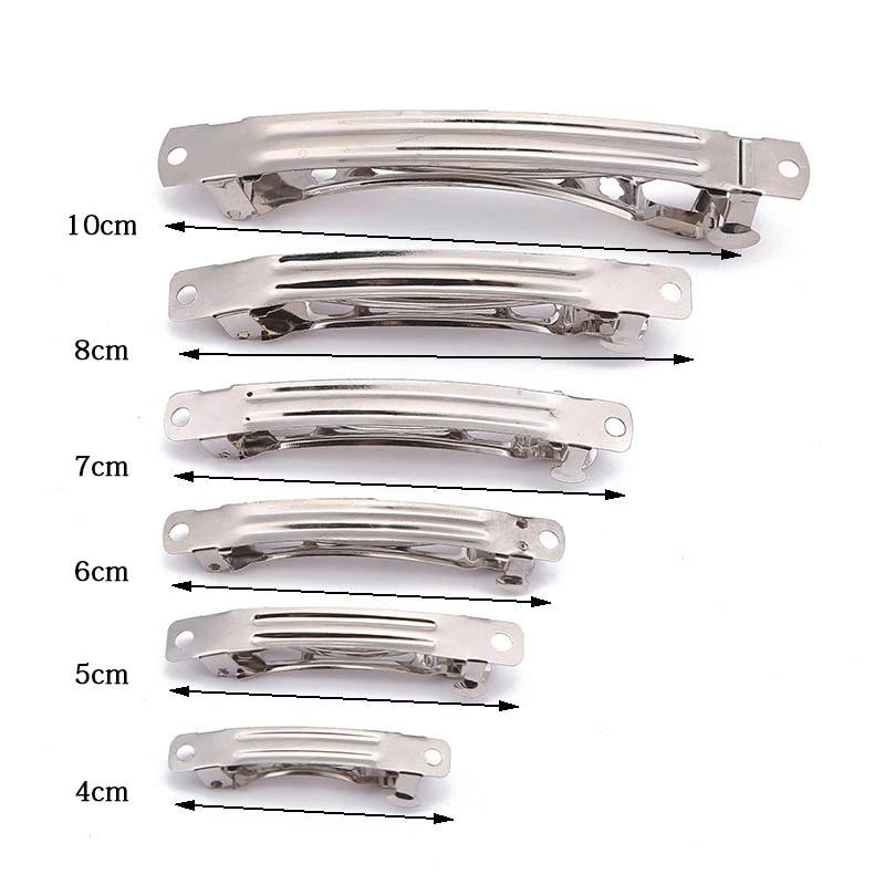20pcs 10pcs Hair Clip for Girls Woman French Barrette Spring Hair Base Blank Bow Hairpin Automatic Hairclip Jewelry Making DIY