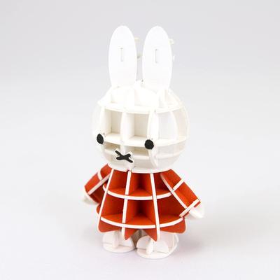PLUS Bruna Miffy Standing Pose Paper 3D 3D Puzzle DIY Craft Kit That Can Be Enjoyed by Everyone from Elementary School Students To Adults Educational