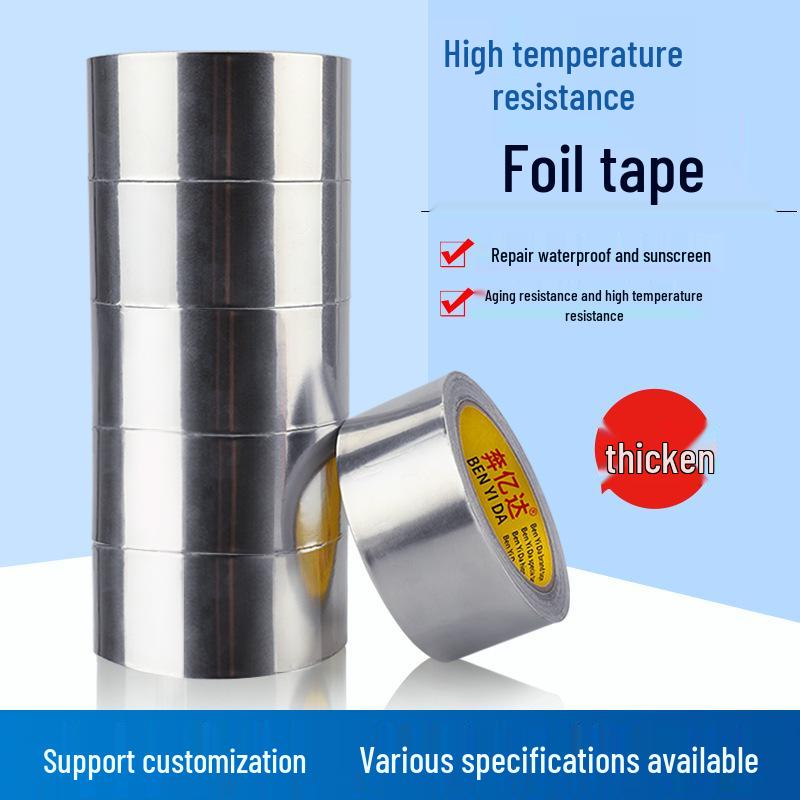 

Алюмінієва фольгована стрічка, стійка до високих температур, водонепроникна теплоізоляційна ремонтна наклейка, тканина для ремонту протікань з олов яної фольги, ширина 5 см, для промислового використання. 5mm wide, 20m long, 0.08mm thick