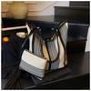 Niche Lazy Wind Underarm Bag Women's Bag Summer New Fashion Contrast Color Large Capacity Bag Commuter Shoulder Striped Bag