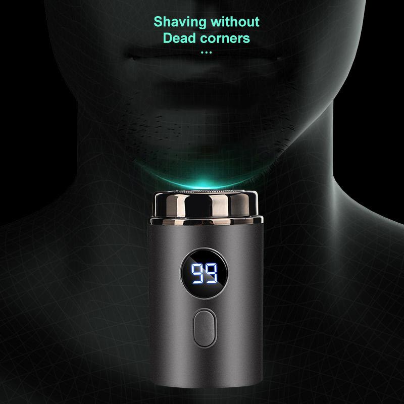 Men'S Electric Razor Shaver Digital Display Intelligent Mini Portable Wet And Dry Rechargeable Washable Beard Razor Razor