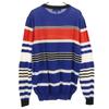 Salvatore Ferragamo made in Italy Border Pattern Long sleeve knit L blue Men's Used