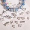 Bright Silver Antique-Style Mixed Pendant Spacer Ring for DIY Jewelry