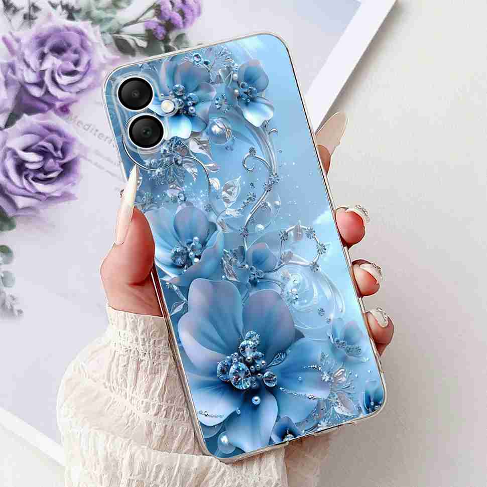 For Samsung Galaxy A06 Case A065F A065M Fashion Girls Flowers Soft Silicone Back Cover For Samsung A06 A05 SamsungA05 Case