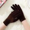 Men's and Women's Gold Velvet Elastic Gloves - Windproof, Cold-Resistant, Solid Color for Cycling and Dance