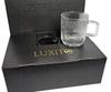 Glasses, mugs with handles for coffee and tea LUXITO STRIPS 360ml, set of 6