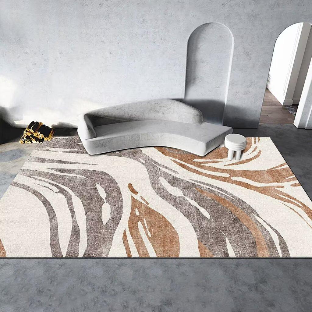 

Декоративный ковер в скандинавском стиле, абстрактный, для гостиной, простая декорация, ковер для спальни, нескользящий, легко чистящийся, коврик под журнальный столик 60x90cm