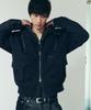 Aakam Zippered High Neck Jacket (Black)