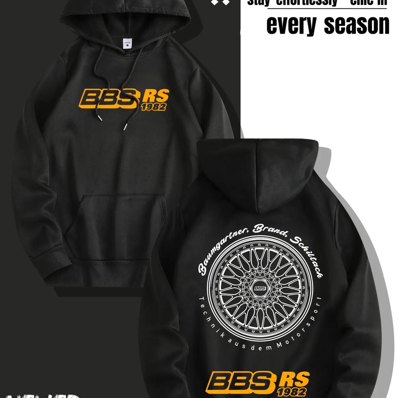 

Men s Casual Hooded Sweatshirt Printed with BBS Wheel Logo Autumn and Winter Fashion Pullover Sweater Hoodie XL