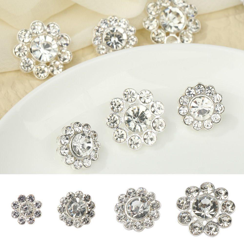 10Pcs/Set High Quality Sewing Button DIY Craft Decoration Metal Rhinestone Buttons Scrapbook Accessories Shirt Buttons