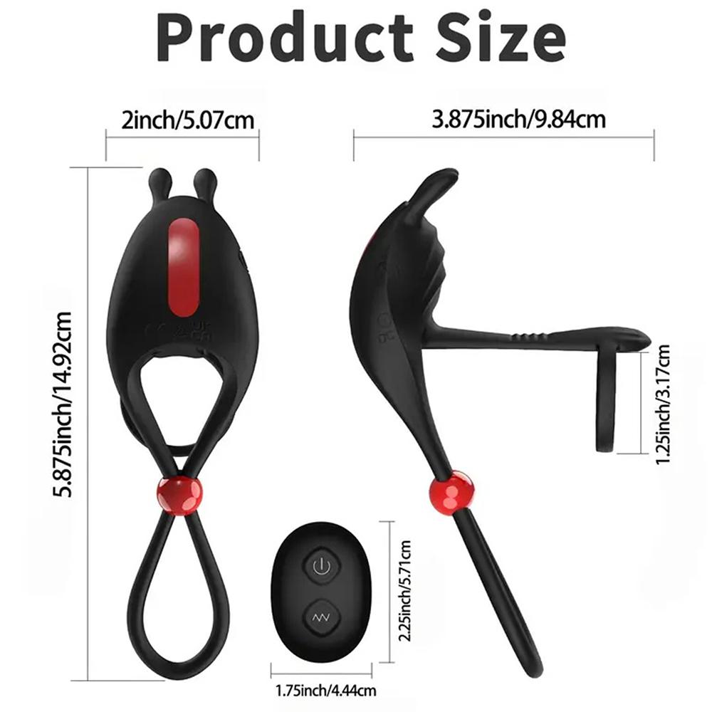 Adjustable Penis Cock Ring Wireless Remote Control Vibrator Delay Ejaculation Erection Scrotum Stimulator Silicone Sex Toys for Adult 18