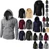 Stylish Men's Hooded Coat With Drawstring And Zipper Up Slim Fit Hoodie Jacket Overcoat