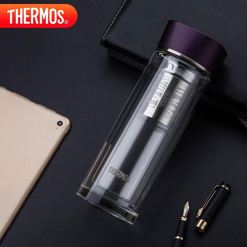 THERMOS Water Ripple Double-Layer Glass Cup