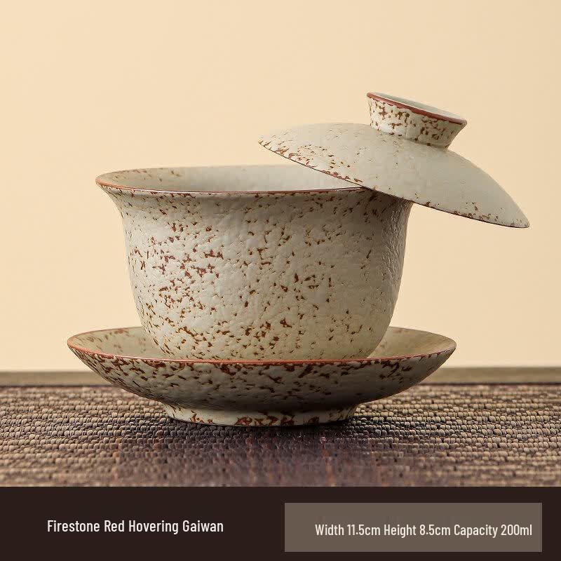 Qiwei Ru Kiln Ceramic Double-Wall Gaiwan