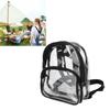 Clear Backpack Mini Transparent Waterproof 2 Layer Storage Zipper Design PVC Wear Resistant Backpack for Travel