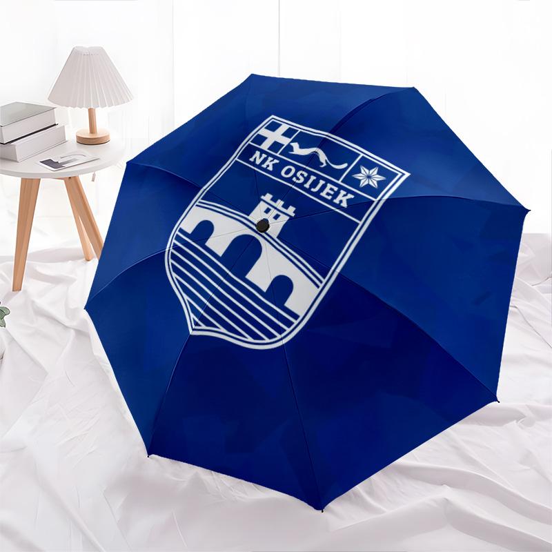 Motif NK Osijek, parapluie pliant automatique, design portable et pliable, 8 baleines, un cadeau de Noël ou d'anniversaire.