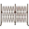 Expanding Trellis Fence Freestanding Movable Fence Foldable Garden Screen Panel Aluminium, 405cm x 103.5cm, Dark Brown