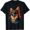 Waliser Corgi Liebhaber Sonnenuntergang Retro Pemboke Waliser Corgi T-Shirt