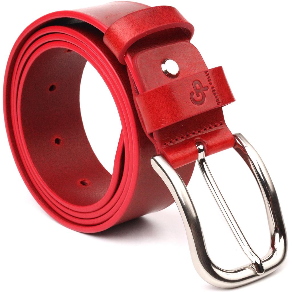 Lyst dameskinnbelte GRANDE PELLE Skinnbelte 21475 Rødt