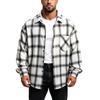 Camicia a Quadri da Uomo a Manica Lunga Casual Vestibilità Larga Taglie Forti Top per Primavera e Autunno