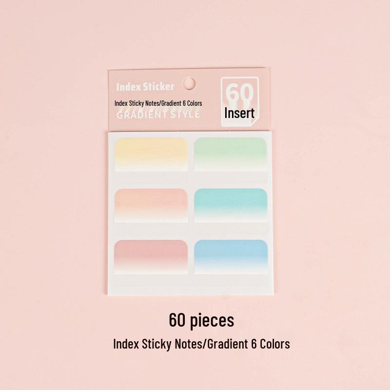 Gradient Cartoon Transparent Sticky Index Tabs for Students