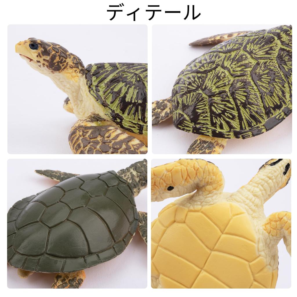 TOYMANY Animal 6 Pieces Turtle Marine Animal Realistic Animal Turtle Popular Birthday New Ages 6 and Up Figures, Figures, Set, Model, Lover, Animal,