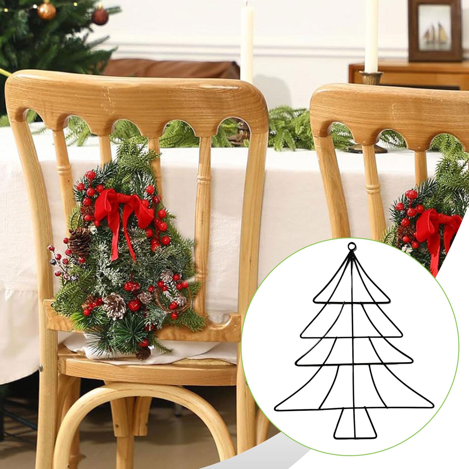 

Christmas Tree Iron Stand Art Decor Courtyard Garden Xmas Display Outdoor Creative Tree Shape Decor for Wall Xmas Decoration чорний